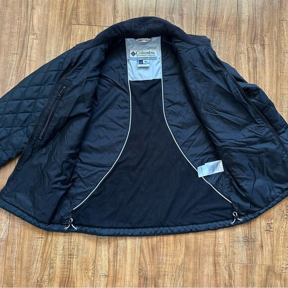 Columbia Vertex Jacket Womens Small Black Quilted Fleece Lined Interchange Core - Picture 8 of 12